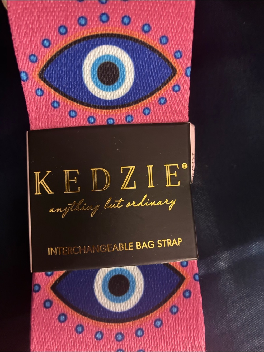 Kedzie Pink Evil Eye Interchangeable Bag Strap